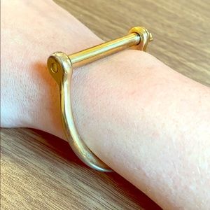 Gold miansai screw bracelet